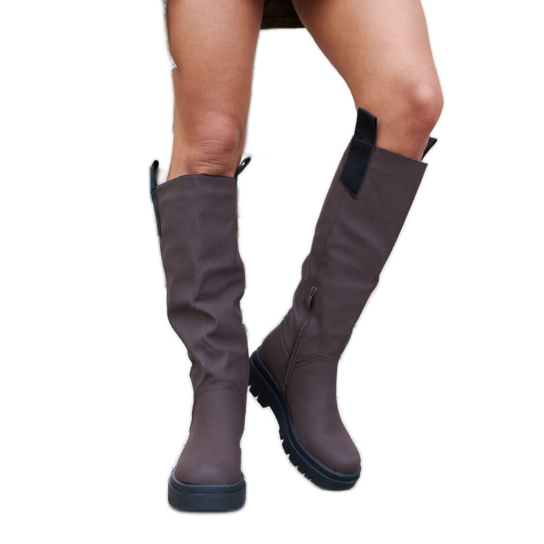 Mattbruna Jayden-isolerade stövlar