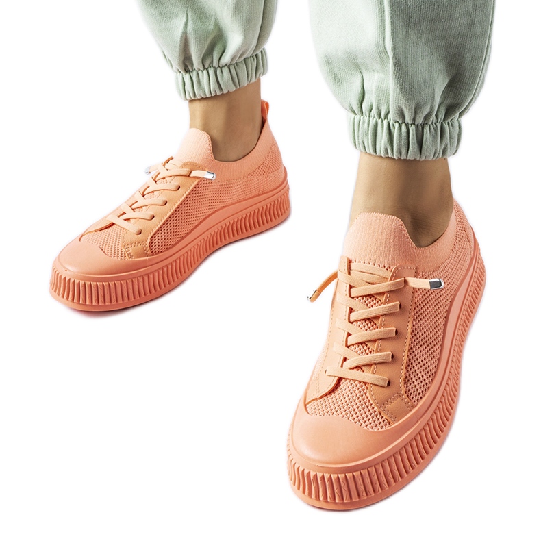 Orange slip on Callimaco sneakers