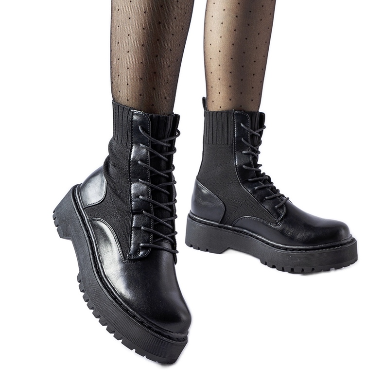 Svarta Sebastiano slip-on strumpor