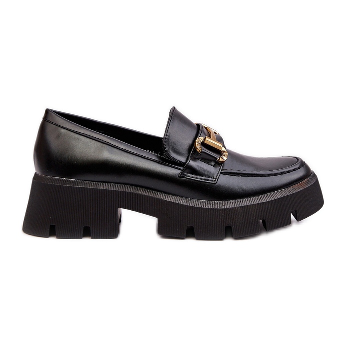 Dam Loafers Med Dekoration Svart Peuria