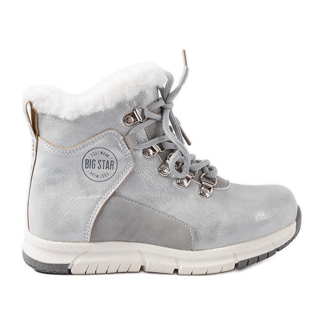 Grå varma barnskor Big Star KK374178 silver-