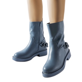 Inna Blå isolerade stövlar med kedja Linera