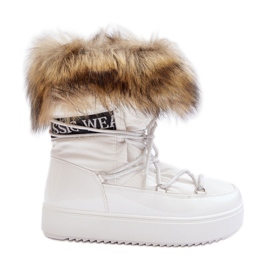 Snöskor med snörning för kvinnor Vit Santero