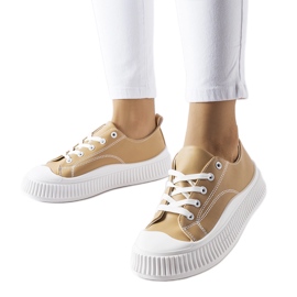 Beige Erbezzo plattformssneakers