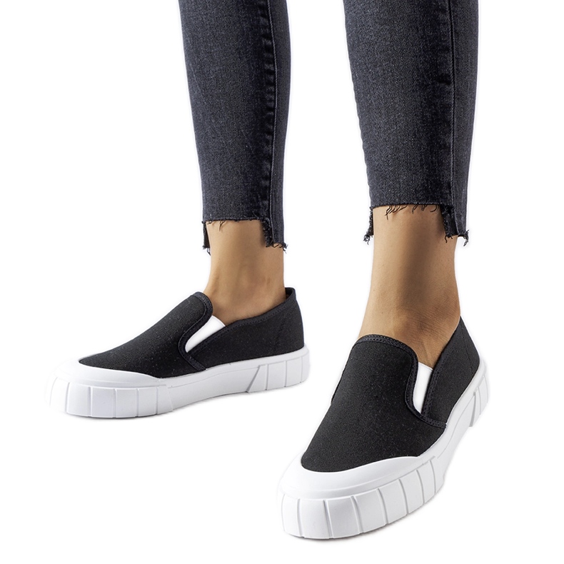 Codiponte svarta slip-on sneakers