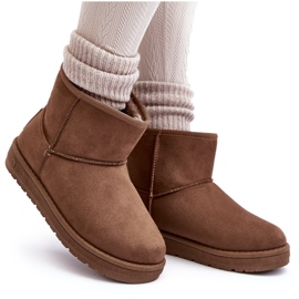 Snöskor för kvinnor isolerade med päls Brun Big Star MM274161