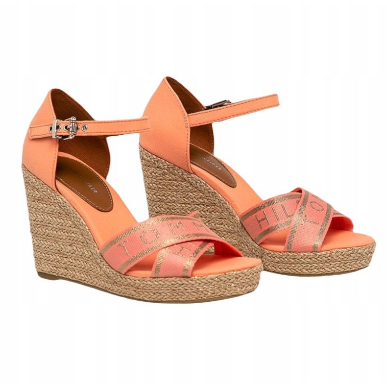 Tommy Hilfiger Tommy Metallic High Wedge Sandal W skor FW0FW04753 orange