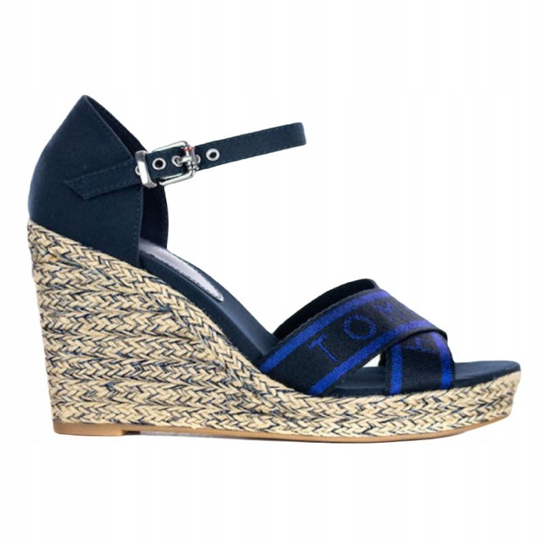 Tommy Hilfiger Tommy Metallic High Wedge Sandal W skor FW0FW04753 blå