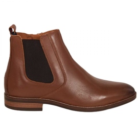 Tommy Hilfiger Essential Hilfiger Lth Chelsea M skor FM0FM04182 brun