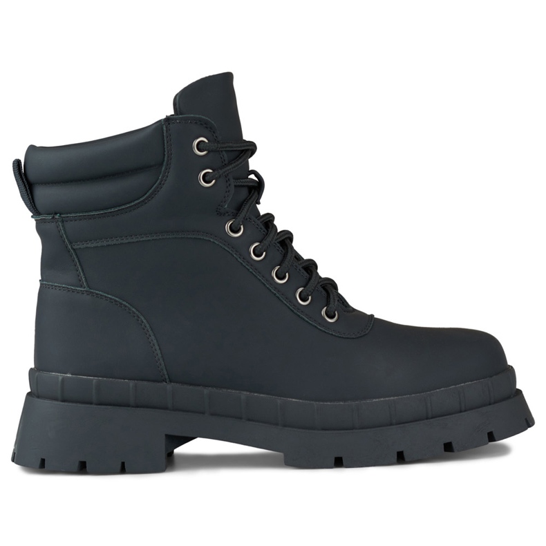 Svarta damstövlar med snörning