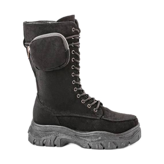 Svarta arbetarbyxor med Vera-ficka