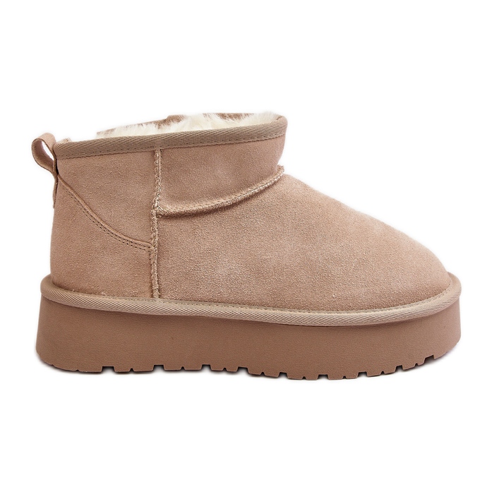 Moderiktiga Låga snöstövlar i mocka Ljus Beige Nucca