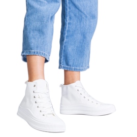 Vita högplattformssneakers från Guerrino