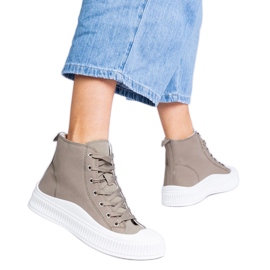 Gröna högplattformssneakers från Guerrino