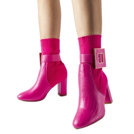 Enrice sockstövlar i rosa djurtryck