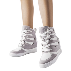 Vita och grå Pantaleone wedge sneakers