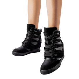 Svarta Pantaleone wedge sneakers