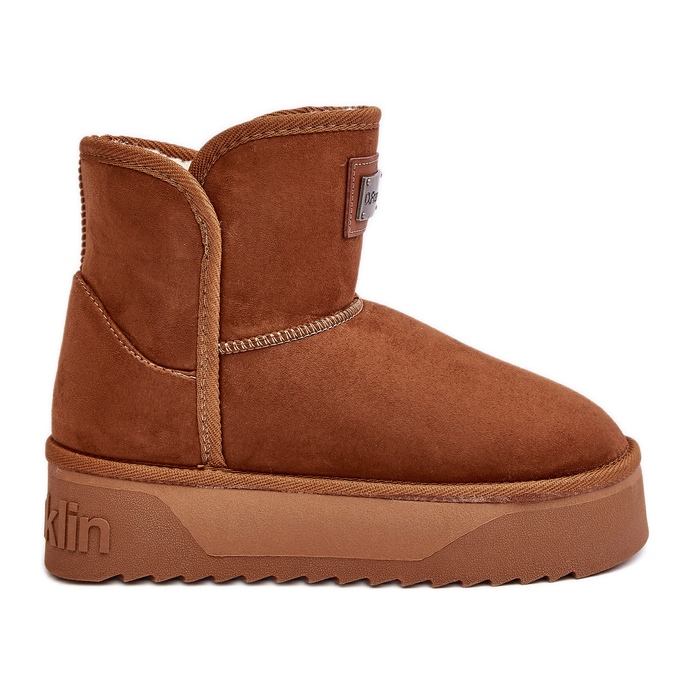 Vegan vattentät plattform snöstövlar D.Franklin DFSH371004 Brun