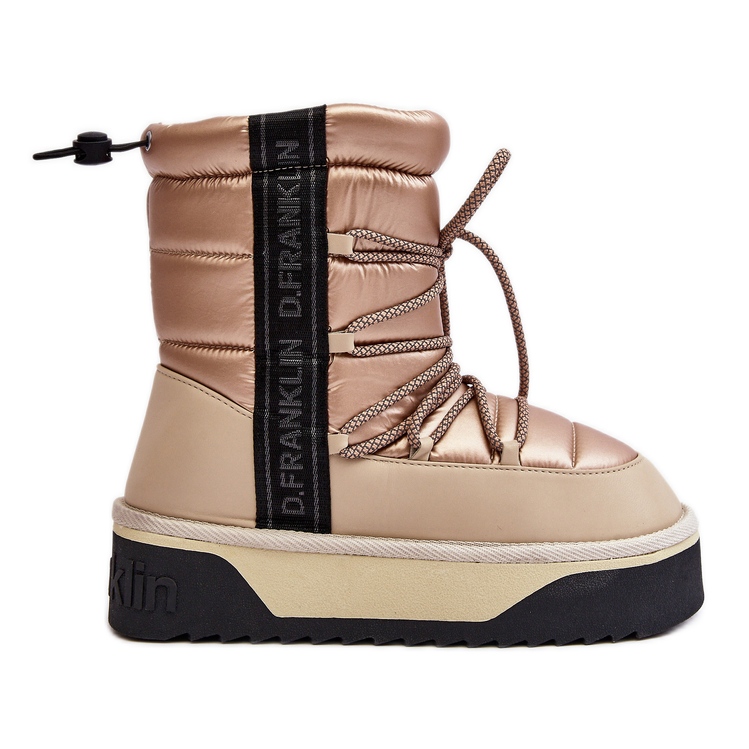 Snöskor för kvinnor med tjock sula Vegan D.Franklin DFSH371006 Beige