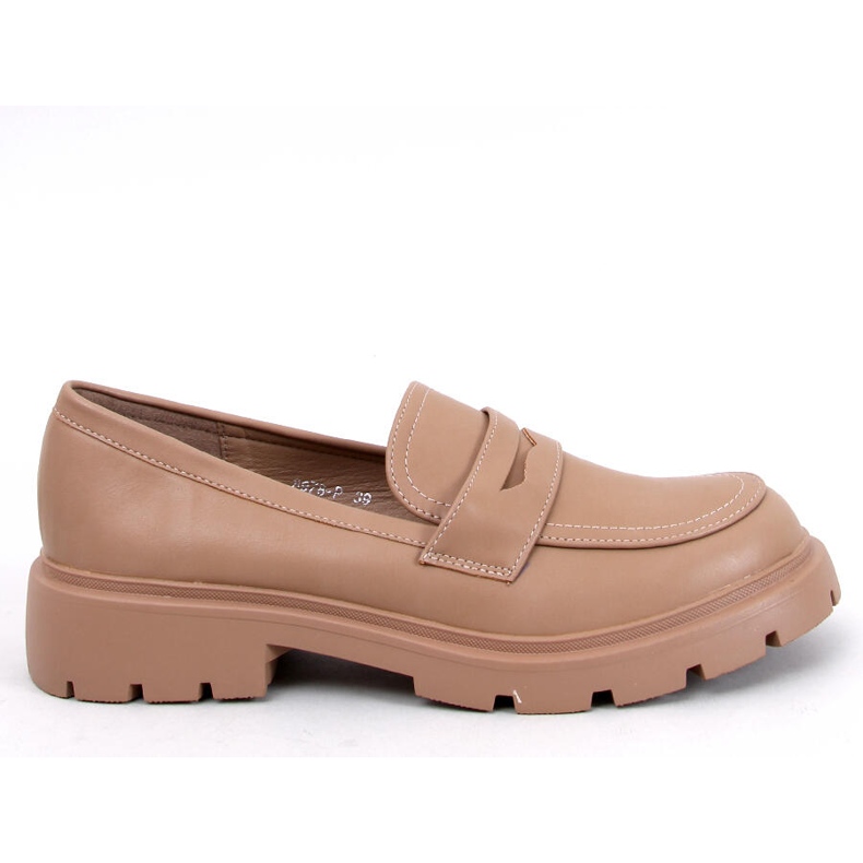 Andral Khaki plattform loafers beige