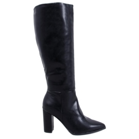 Iriss Black grain-klack boots svart