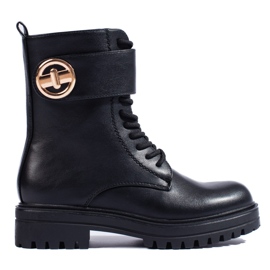 SHELOVET Svarta dambaggies med spänne