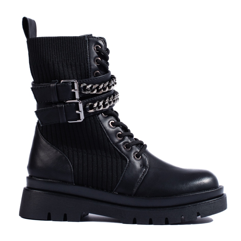 SHELOVET Svarta dambaggies med spännen