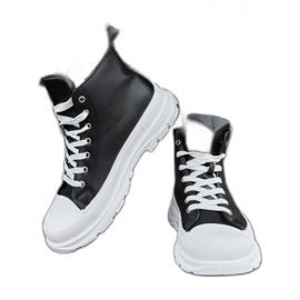 Svarta högplattformssneakers från Jose