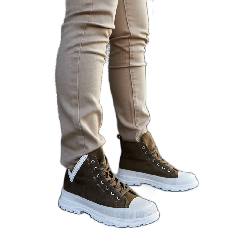 Gröna högplattformssneakers från Jose