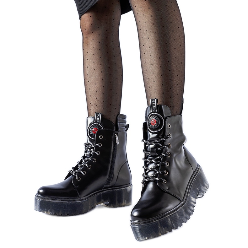 Svarta isolerade klassiska Aldino stövlar