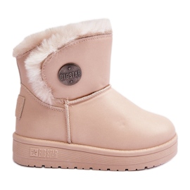 Snöskor för barn isolerade med päls Beige Big Star MM374084