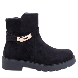 Drapers Platta stövlar i svart mocka