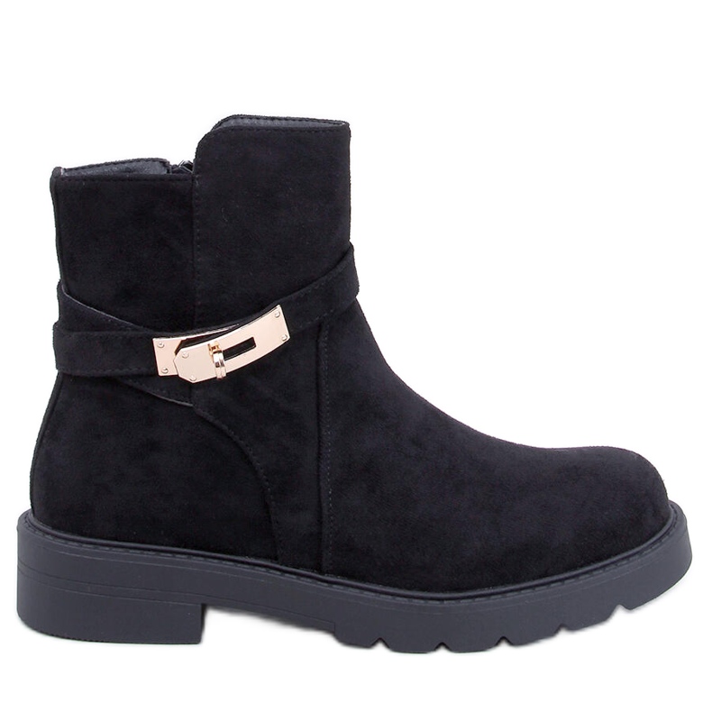 Drapers Platta stövlar i svart mocka