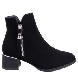 Leines Svarta lågklackade ankelboots