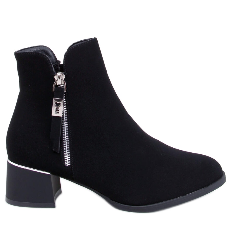 Leines Svarta lågklackade ankelboots