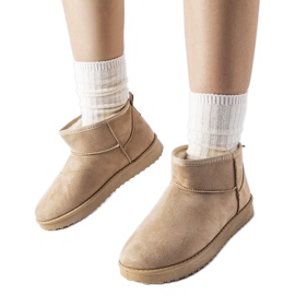 Beige isolerade korta snökängor från Guglielma