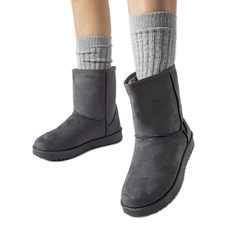 Grå isolerade klassiska Libero snöstövlar