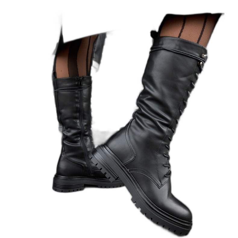 Svarta montepianoarbetare med hög snörning