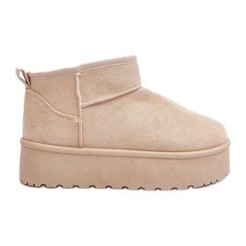 Mocka Platform Snow Boots Ljus Beige Corcoran