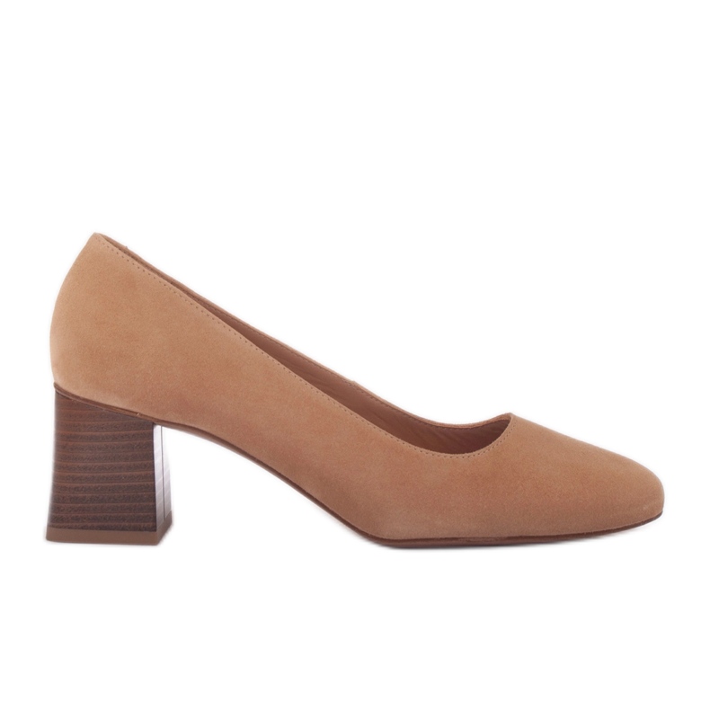 Marco Shoes Mocka pumpar beige