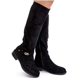 Isolerade mockastövlar med platta klackar S.Barski HY07-31 Svart