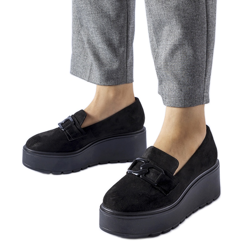 Svarta Medical plattform loafers