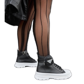 Svarta Bolman sneakers med hög plattform