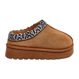 Isolerade tofflor för barn Camel Olivane brun