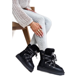 Vattentät plattform Snow Boots Vegan D.Franklin DFSH370004 Svart