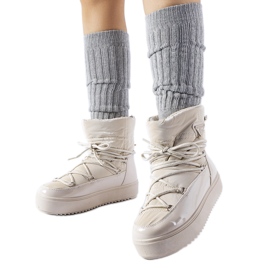 Beige snökängor med resår från Calogero