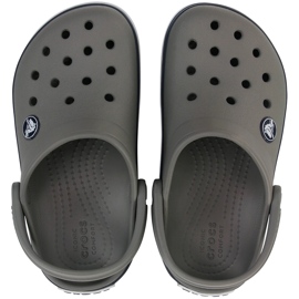 Crocs Kids Crocband Clog barnträskor, grå och marinblå 207006 05H