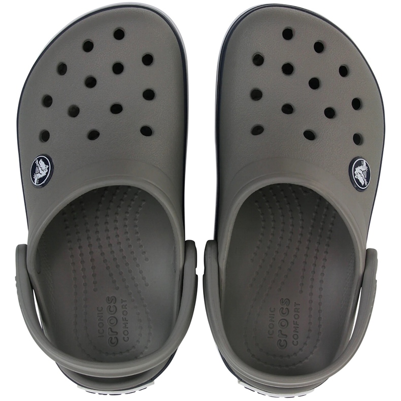 Crocs Kids Crocband Clog barnträskor, grå och marinblå 207006 05H