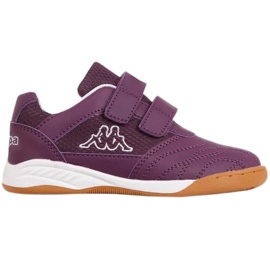 Kappa Kickoff K barnskor lila och vita 260509K 2610 purpur