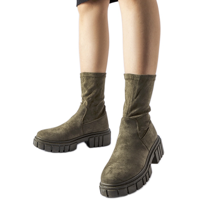 Grön Montefusco slip-on stövlar i ekomocka